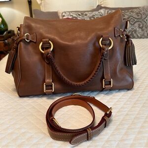Dooney & Bourke Brown Leather Shoulder Bag. Florentine satchel